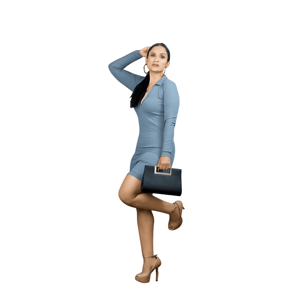 Slate Ribbed Midi Image